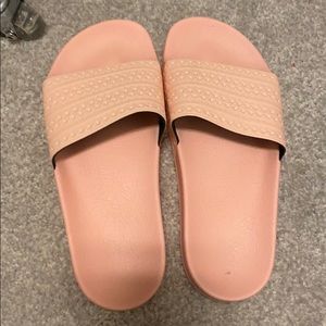 Pink Adidas Slides